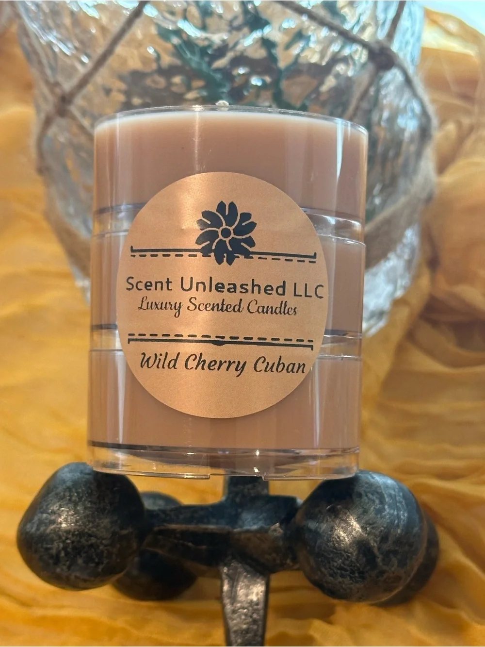 Wild Cherry Cuban Luxury Scented Candle - Cream